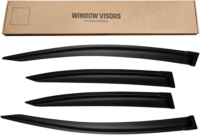 Window Rain Guards for 2012-2015 Honda Civic Sedan, Window Visor Guard Vent Wind Shade Deflector Rain Shield Protector Sun Visor for 12-15 Civic 2013 2014 12 13 14 15, Outside-Mount, 4 Pieces