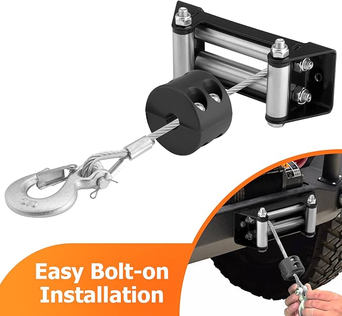 WeiSen 10" Winch Roller Fairlead Cable Guide fit ATV UTV 8000-17500 LBS Winches