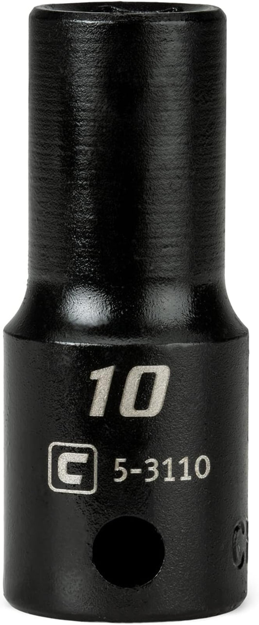 Capri Tools 3/8 in. Drive 10 mm Semi-Deep Impact Socket