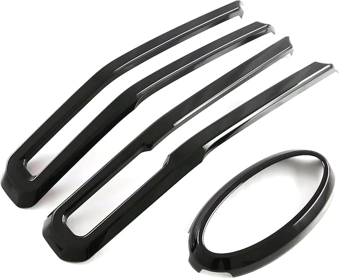 HIGH FLYING for Ford Ranger 2024 2025 Car Exterior Accessories Front Middle Grille Insert Bumper Overlay ABS Gloss Black 3pcs (Only Fit XLT/XL/XLS)