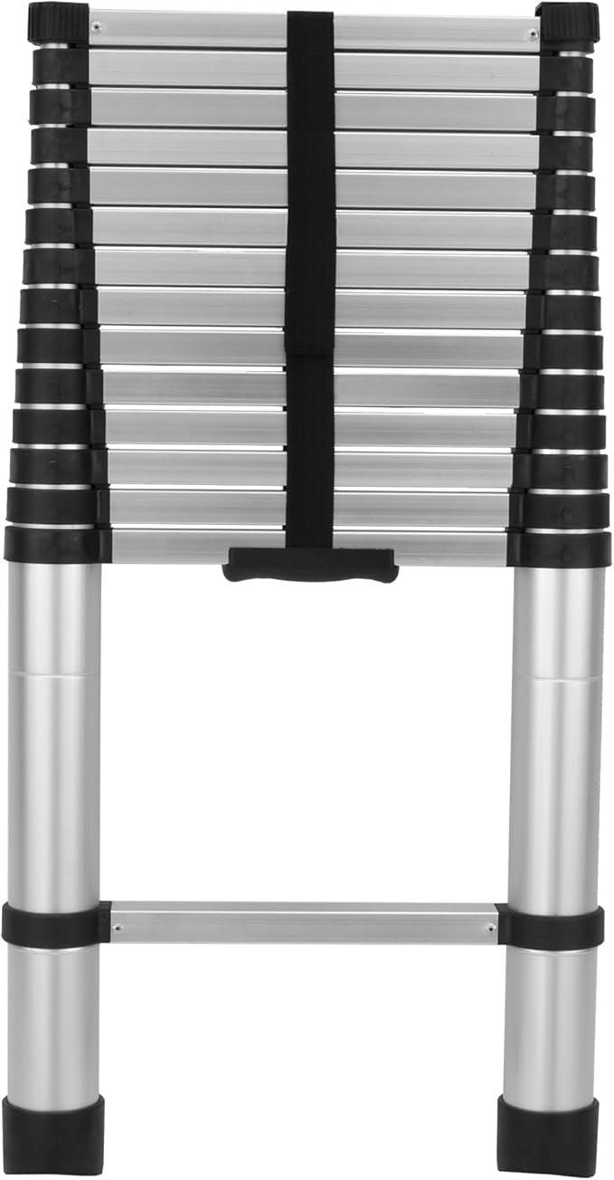 RecPro RV 14.5' Telescoping Ladder | 15 Steps | Weighs 28 lbs | 330 lb Load Capacity | Aluminum Body | Locks Into Place