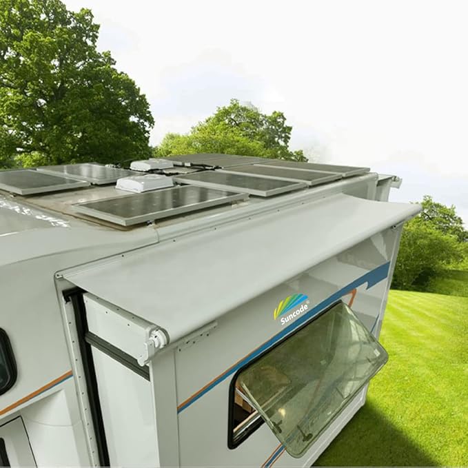 Suncode Slide Topper Awning White RV Slide Out Awning Slide Out Protection Modular Designed for RVs,Travel Trailers,5th Wheels,and Motorhomes 14'7"(14'1"Fabric)