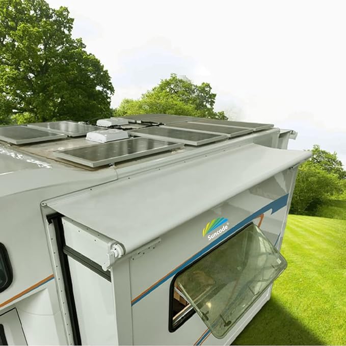 Suncode Slide Topper Awning White RV Slide Out Awning Slide Out Protection Modular Designed for RVs,Travel Trailers,5th Wheels,and Motorhomes 12'7"(12'1"Fabric)