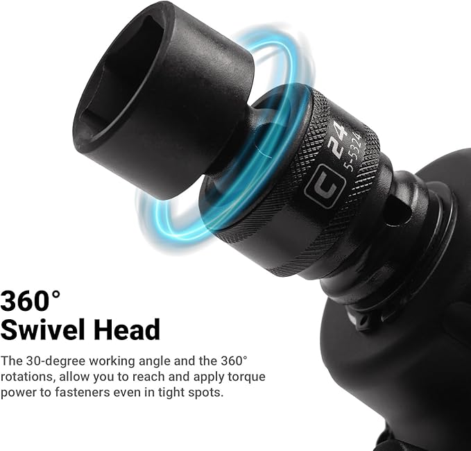 Capri Tools 19 mm Universal Impact Socket, 3/8-Inch Drive, 6-Point, Metric