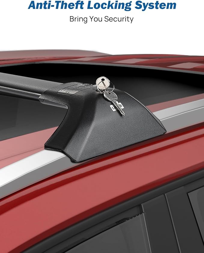 JOYTUTUS Lockable Car Roof Rack Cross Bars Compatible with Toyota Highlander 2020-2025 XLE, XSE, Limited, Platinum, Bronze Edition, Hybrid, Aluminum Bar, Max Load 260lbs for Cargo Luggage Carrier