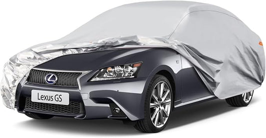 Waterproof Car Cover for Lexus GS (1994–2020), 5 Layers Compatible with Lexus GS All Weather, Snowproof Windproof Rain Ice Sun UV Protection