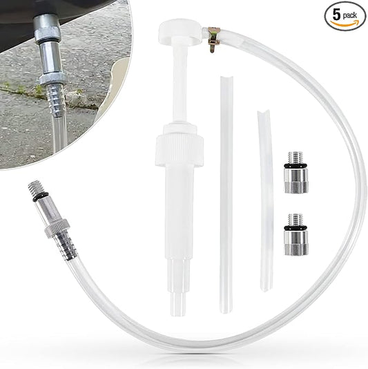 Upgrade Lower Unit Gear Oil Pump for Standard Quart Bottles, Come with 3/8in 8mm 10mm Metal Adapters, Fit All Mercury and Mariner Outboards