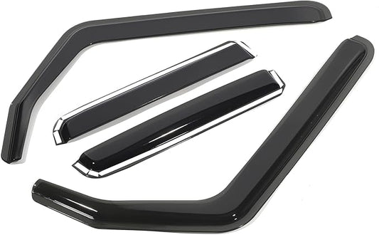 ZXMOTO Rain Guards Side Window Visor Vent Outside Mount, 4PCS Fits for Jeep Wrangler JL 2018 2019 2020 2021 2022 2023 2024 2025 4 Door