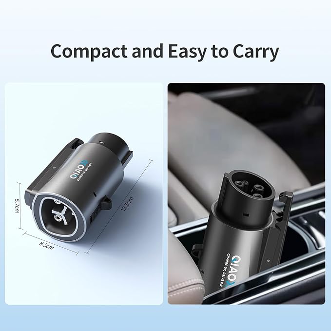 For Tesla to J1772 Adapter with Security Lock, Max 80A 250V Silver Plated NACS to J1772 adapter for Level 2 EV Charging, Fits Tesla Wall/Destination/Mobile Connectors, Non-Supercharger Compatible