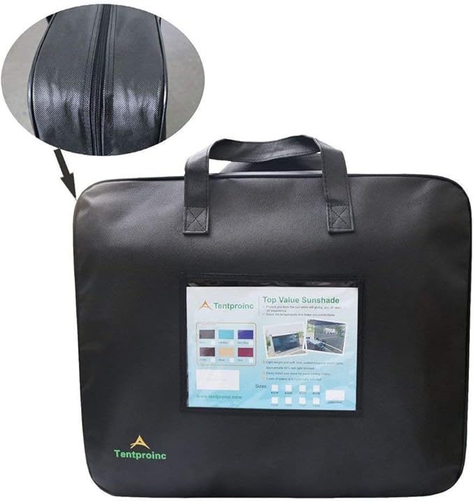 Tentproinc RV Awning Sun Shade Screen 9' X 9' 3'' (Fit for 10' Awning) Mesh Sunshade UV Blocker Motorhome Camping Trailer Awning Sunscreen Shadescreen - 3 Year Warranty (Black)