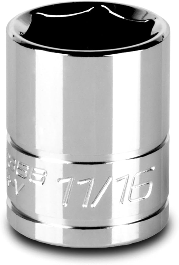 Capri Tools 11/16-Inch Shallow Socket, 3/8-Inch Drive, 6-Point, SAE