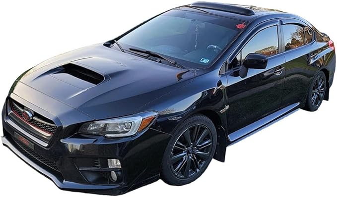 2015-2021 Tape-On Side Window Visor Deflectors for Subaru WRX Rain Guards Premium Limited STi Tinted Protectors 2016 2017 2018 2019 2020