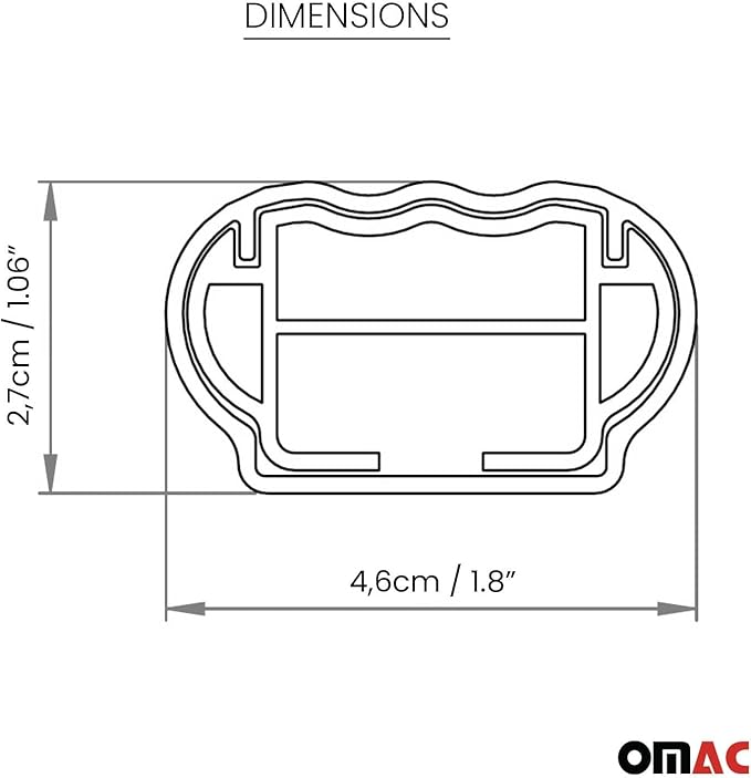 OMAC Roof Rack Cross Bars for Ford Transit Connect 2010-2013 Heavy Duty Telescopic 220Lbs Aluminium Silver 2Pcs fits Cargo Carriers Kayak Canoe Bike Snowboard