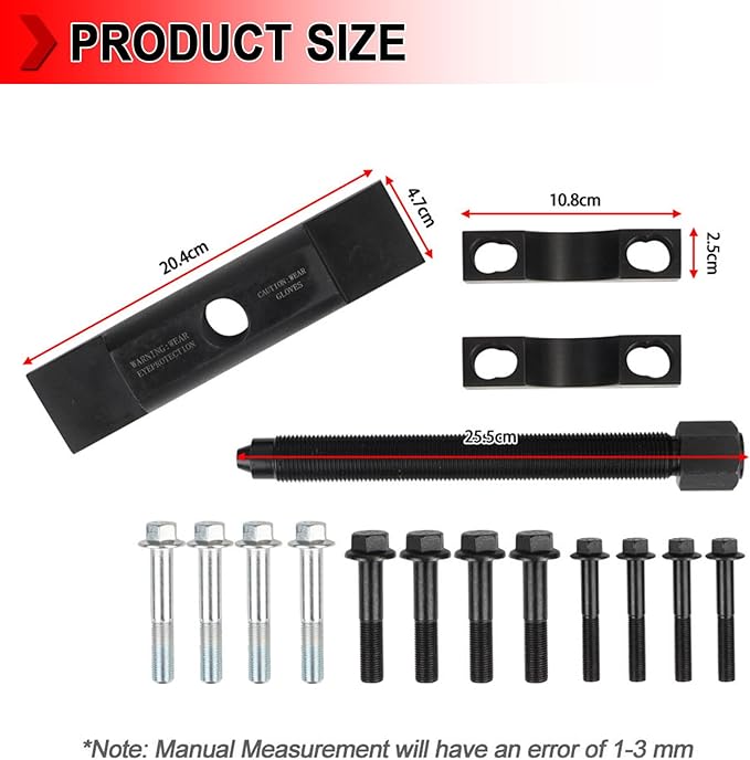 60050 Heavy-Duty Yoke Puller Kit, Replace 10803 Yoke Puller, Heavy Duty Yoke Removal Tool Kit Semi Truck Yoke Remover Works for Class 6-8 Trucks and Equipment