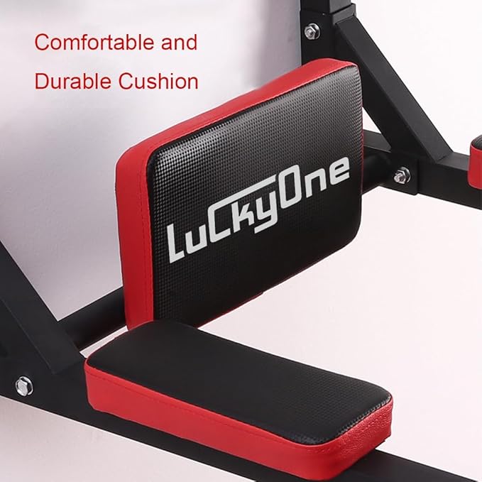 Multifunctional Wall Mounted Pull Up Bar, Heavy Duty Steel Chin Up Bar,Dip Station for Indoor Workout