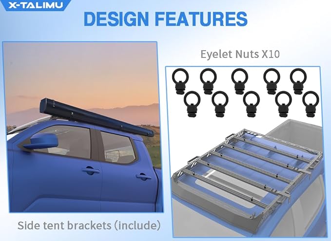 Heavy Duty Roof Rack Compatible with 2024 Toyota Tacoma (4th Gen) Double Cab 4 Doors, No Drilling Installation