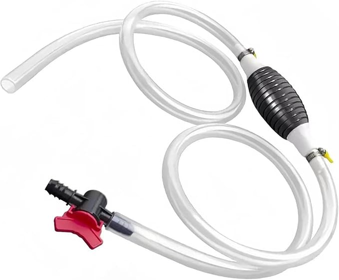 Manual oil pump, new multifunctional suction pump with durable PVC pipe of 6.5 feet. The oil fuel transfer pump,gas siphon pump for gasoline, and fish tank water exchange siphon hose