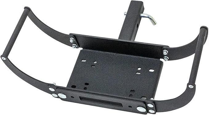 SuperATV 12,000 lb Black Ops Winch and 2" Receiver Winch Mount Plate with Wireless Remote and Synthetic Rope for UTVs/Jeeps/SUVs | Permanent Magnet DC 12V, 6.0 HP Motor