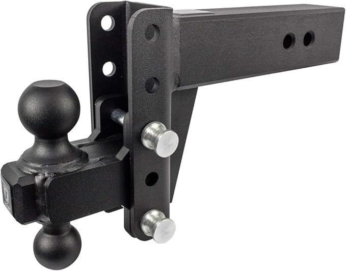 BulletProof Hitches - 3.0" Adjustable Extreme Duty Trailer Hitch (36,000 lb. Rating) - 4" Drop/Rise with 2" and 2 5/16" Dual Ball - Powder Coat, Solid Steel, Corrosion-Resistant