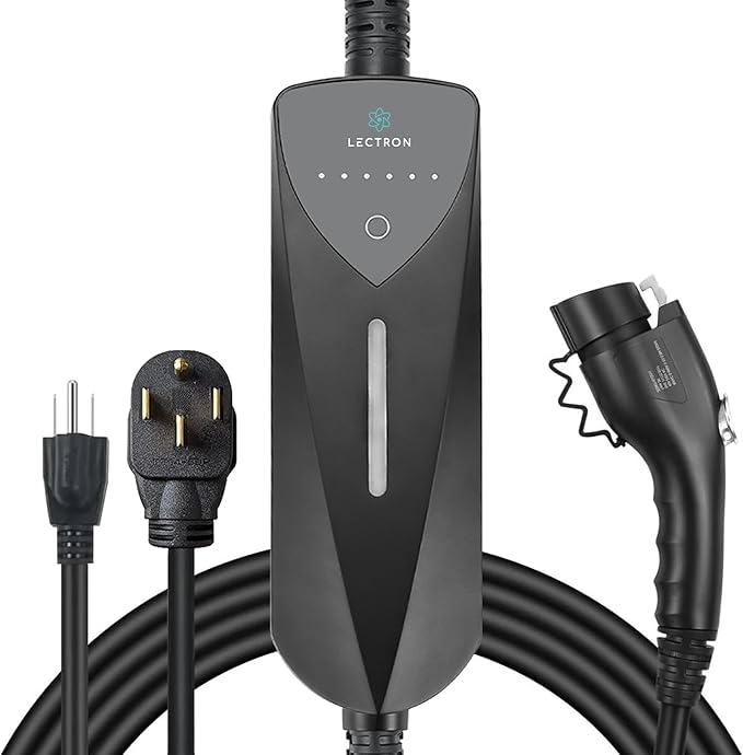 Lectron Level 1/2 (8A - 40A) J1772 Portable EV Charger - Dual-Level Electric Vehicle Charging Station with NEMA 14-50/5-15 Plug - Compatible with All J1772 EVs