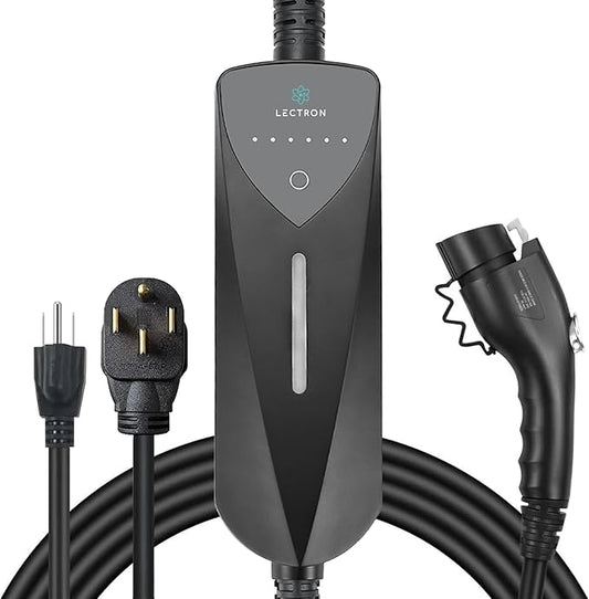 Lectron Level 1/2 (8A - 40A) J1772 Portable EV Charger - Dual-Level Electric Vehicle Charging Station with NEMA 14-50/5-15 Plug - Compatible with All J1772 EVs