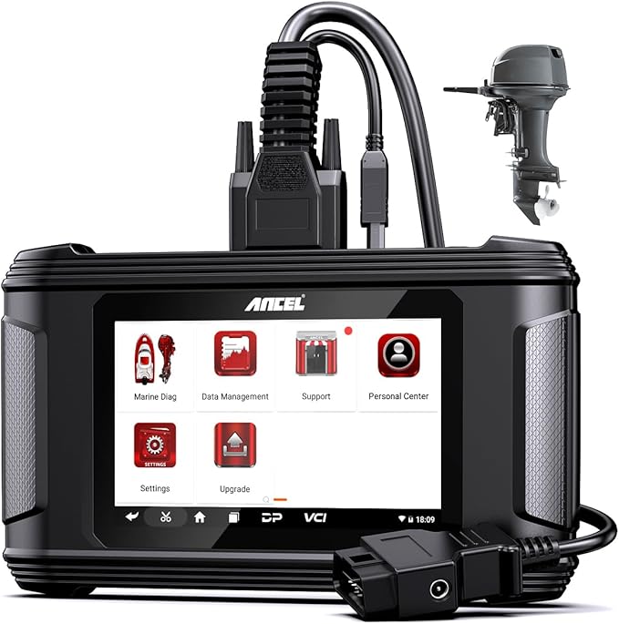ANCEL MR500 Marine Diagnostic Tool for Yamaha (2003–2024) – Jet Ski & Outboard Engine Scanner, 15+ Service Functions, Read/Clear Codes, Live Data, Active Tests