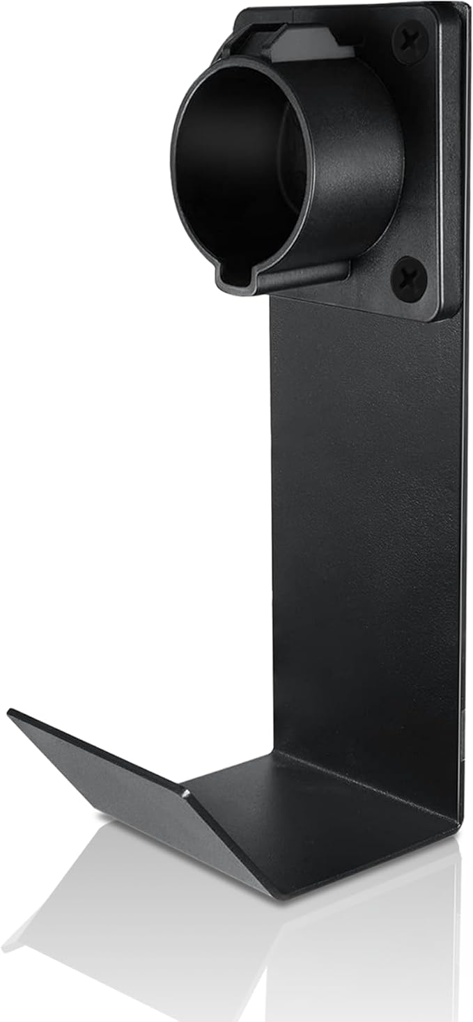 Lectron Electric Vehicle Charger Nozzle Holster Dock & J-Hook Combo for All J1772 Evs