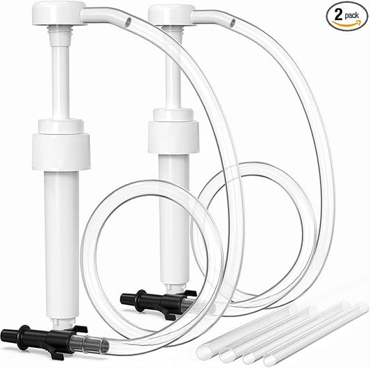 2 Pack Fluid Pump, Fluid Pump for Standard Quart Bottles，10cc Per Pump Stroke, Transmission Fluid Pump with 3rd Hand Adapter, Transfer Gear Oil Transmission and Differential Fluid Pump