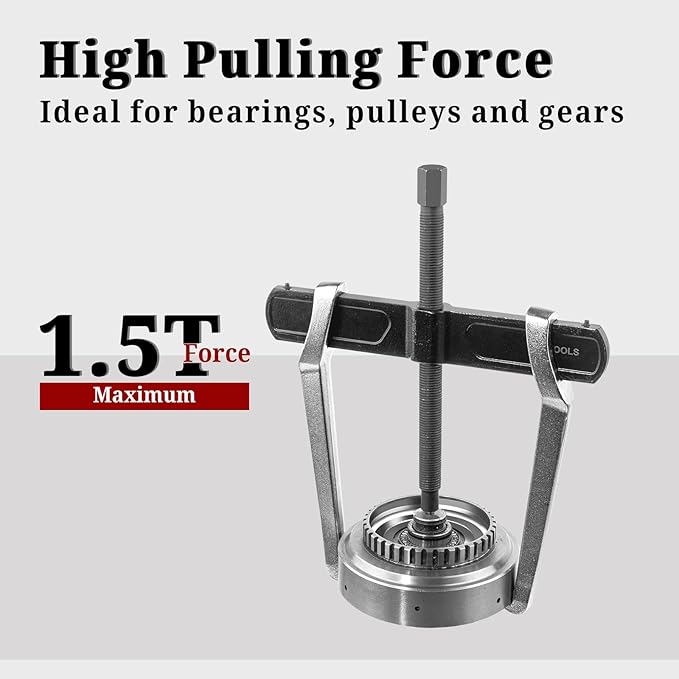 BILITOOLS 3" 2-Jaw Gear Puller, Internal External for Removal of Pulleys Flywheels Bearings & Gears Wiper Arms