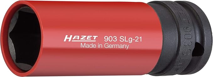 HAZET Socket Wrench Bit 903SLG-21 I Drive: Square and External Hexagon Drive for Vehicle and Car Tire Change, Width Across Flats: 21mm/0.83 Inches I For Machine Operation