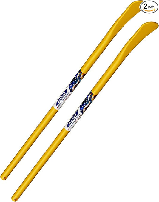 30'' Heavy Duty Tubeless Truck Tire Spoons Bars, 2 Pack Oversized Solid-Steel Mount/Demount Tire Iron Kit, Rust-Proof Anti-Slip Grip Essential Tire Removal Tool for Car, SUV & Truck(Yellow)