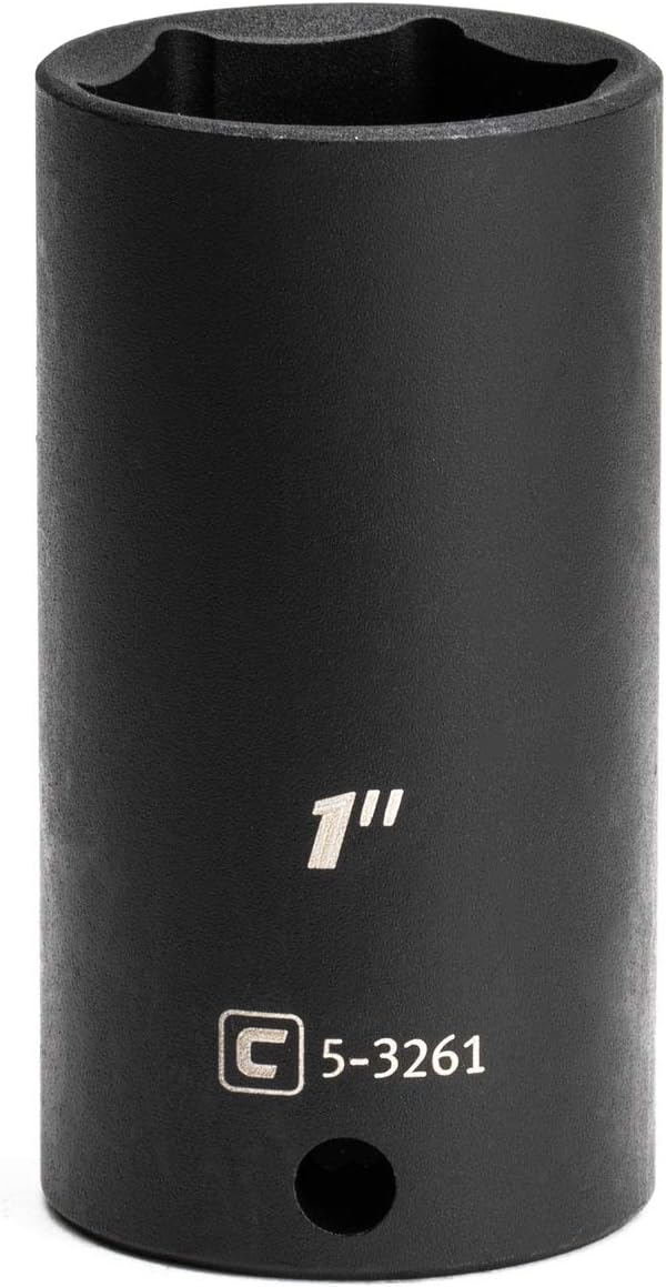 Capri Tools Deep Impact Socket, 3/8-Inch Drive, 6-Point, SAE (1-Inch)