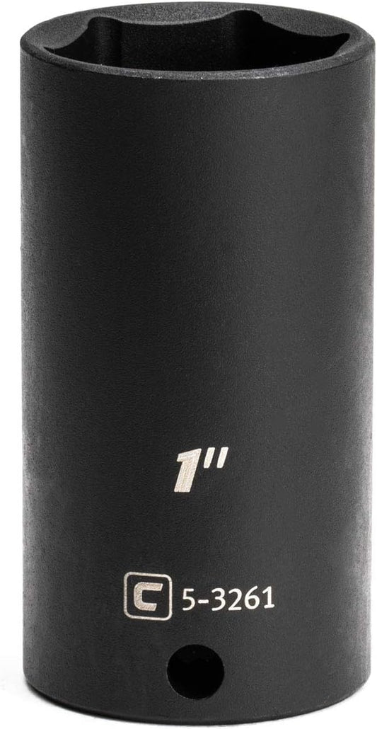 Capri Tools Deep Impact Socket, 3/8-Inch Drive, 6-Point, SAE (1-Inch)