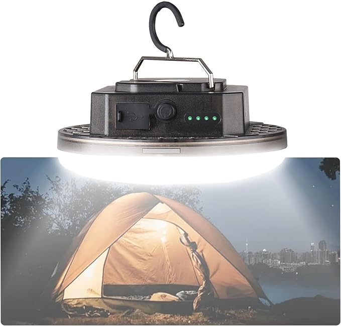 12000mAh 5000LM Camping Lights 3 Lighting Modes Bright Rechargeable LED Lamp 40W Hanging Tent Lights IPX5 Waterproof,Magnet,Power Failure Emergency Survival Kits & Christmas Day Gift