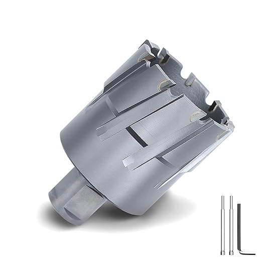 1-63/64" x 1-3/8" Annular Cutter with Weldon Shank,Carbide Tip Annular Drill Bit for Stainless Steel, Iron (1-3/8" Depth, 1-63/64" Diameter)