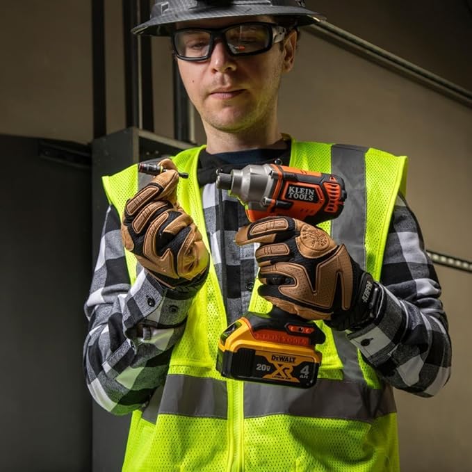 Klein Tools 32931 3-in-1 SAE Impact Socket Set, 1 Flip Socket with 1/4 and 5/16 Nut Driver Sizes and 1/4-Inch Bit Holder, Impact Rated 2-Inch Shaft