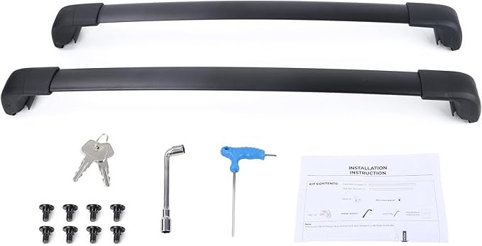 FLYCLE 220Lbs Roof Rack Cross Bars Compatible with KIA Telluride 2019-2025 S SX SX-P EX, Lockable Cross Bars Roof Rack Cargo Bars for Luggage Kayak Bikes Canoe Ski Snowboard