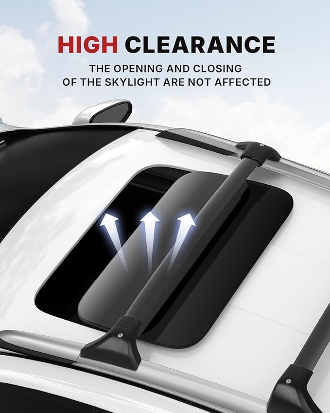 Richeer 300LBS Roof Rack Cross Bars for 2020-2026 Highlander XLE XSE Limited Platinum Hybrid with Side Rails, Lockable Heavy Duty Aluminum Cargo Racks Rooftop Luggage Canoe Kayak Bicycle