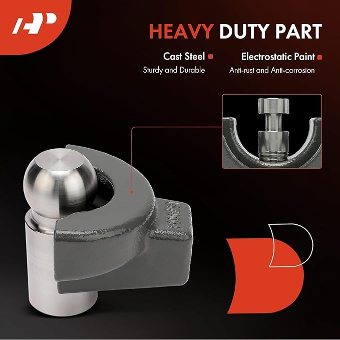 A-Premium Trailer Hitch Locks, 2 5/16 inches RV Trailer Coupler Lock, Ball Coupler, Adjustable Straight Tongue Trailer Coupler, 5.6KG Heavy Duty Lock (2.35KG Lock Ball) - with Straight Lip, with 2 key