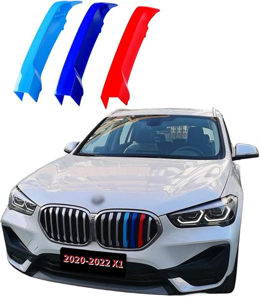Automotive Grill Inserts for BMW X1 F48 2020-2022 7-Beam LCI Model, Front Grille Accessories