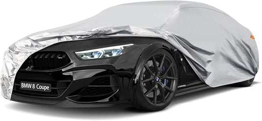 Waterproof Car Cover for BMW 8 Series Coupe (1989-2024), 5 Layers Compatible with BMW 8 Series Coupe All Weather, Snowproof Windproof Rain Ice Sun UV Protection