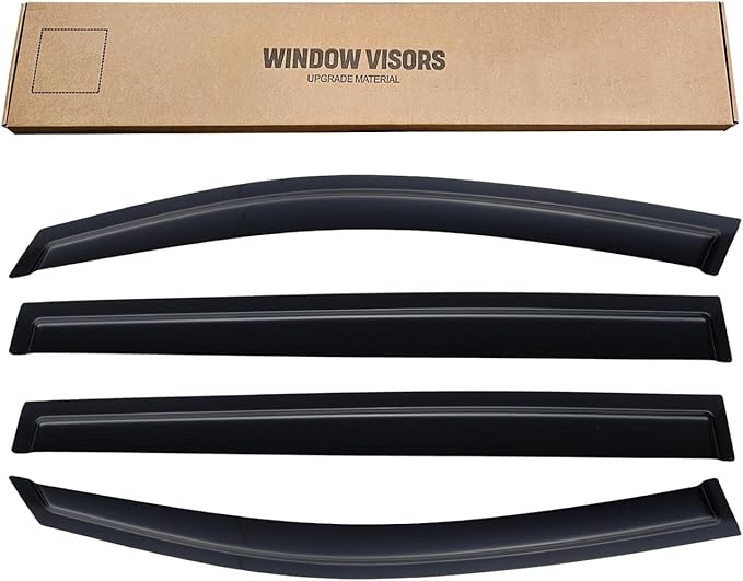 Window Rain Guards for 2019-2025 Subaru Ascent, Window Visor Guard Vent Wind Shade Deflector Rain Shield Protector Sun Visor for 19-25 Ascent,Tape-on/Outside-Mount, 4PCS