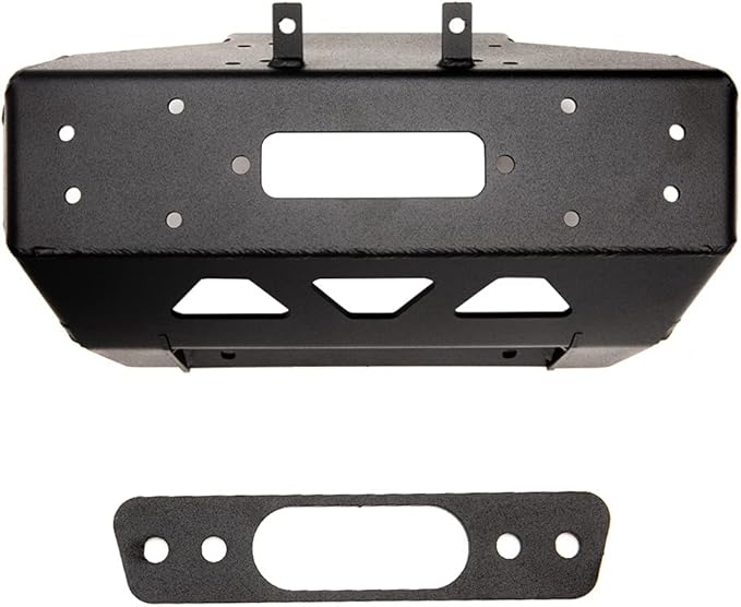 SuperATV 6000 lb Black Ops Winch With Winch Mounting Plate for 2021+ Can-Am Commander 1000R DPS/XT/XTP/MAX 1000R DPS/MAX 1000R XT | Made With 3/16” Heavy-Duty Steel Plating