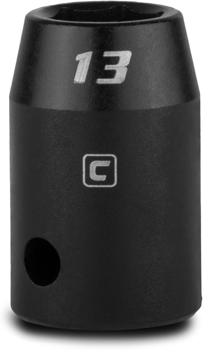 Capri Tools 13 mm Shallow Impact Socket, 1/2-Inch Drive, 6-Point, Metric
