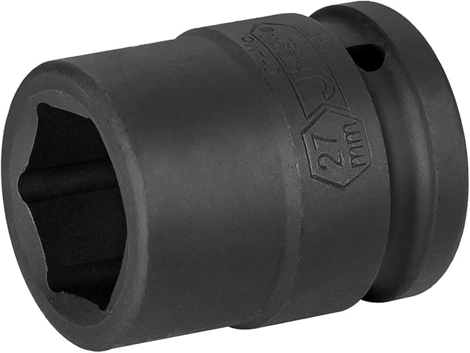 Jetech 3/4 Inch Drive 27mm Standard Impact Socket, Made with Chrome Molybdenum Alloy Steel, Heat Treated, 6-Point Design, Metric