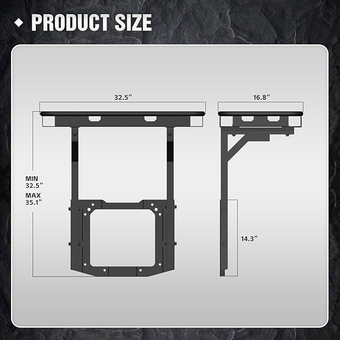for Bronco Spare Tire Cargo Rack Rear Luggage Basket on OE Tailgate Compatible with 2021 2022 2023 2024 Ford Bronco 2/4 Doors, Cargo Carrier Storage Back Holder Stand Exterior Shelf Tray