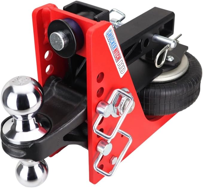 Shocker HD 20K Air Hitch with Chrome Combo 2" & 2-5/16" Balls, Fits 2" Hitch - 20,000 lbs