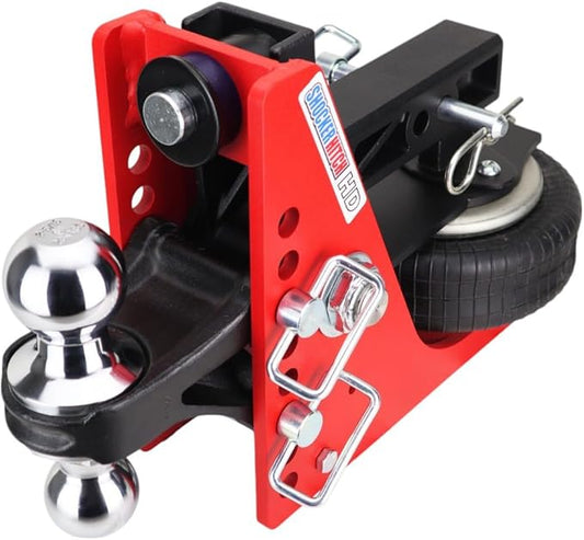 Shocker HD 20K Air Hitch with Chrome Combo 2" & 2-5/16" Balls, Fits 2" Hitch - 20,000 lbs