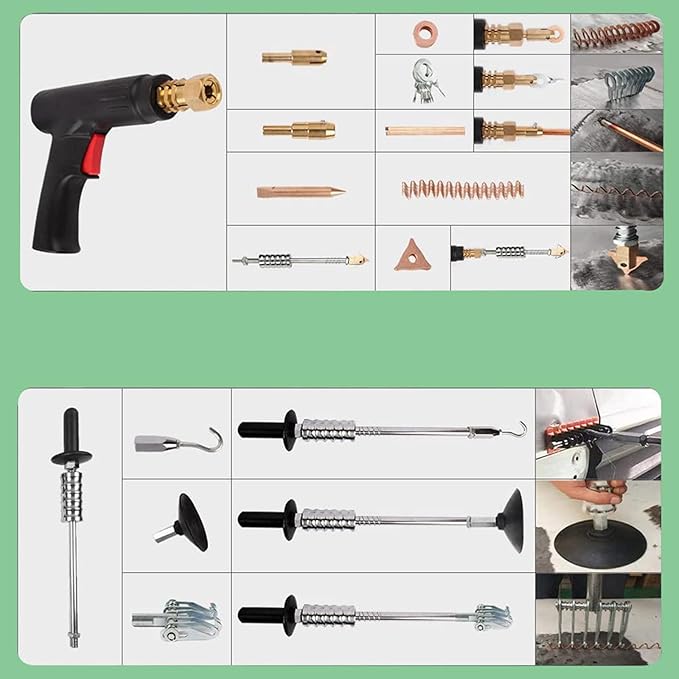 Spot Welder Dent Puller Steel Dent Pulling Machine Dent Repair Kit 90EL Spot Welding Machine 3KW Stud Welder Dent Puller Machine Body Repair Removal Tools, 110V