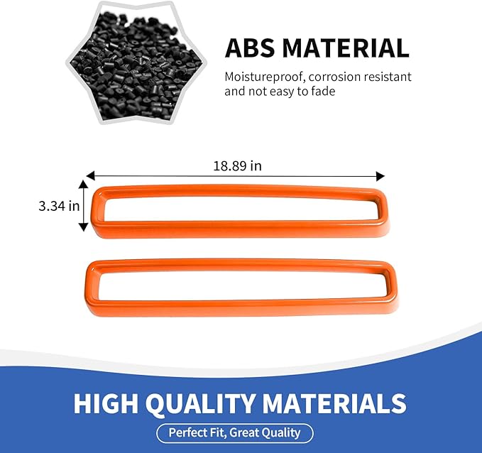 Front Grille Inserts Grill Guard Compatible with 2015-2024 Dodge Challenger Exterior Accessories, Orange